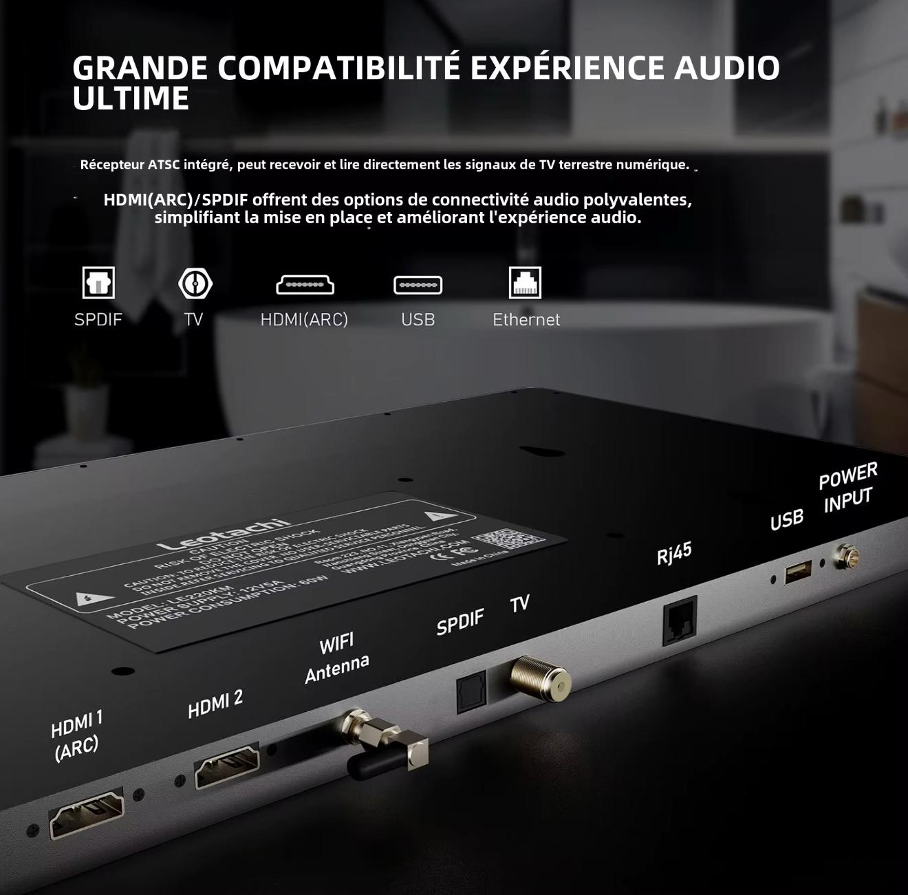 Miroir Écran 4K Intégré - Saphea